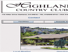 Tablet Screenshot of highlandscountryclub.info